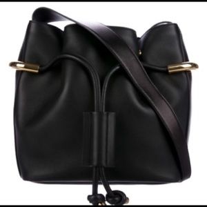 Chloe Emma black leather bucket bag
